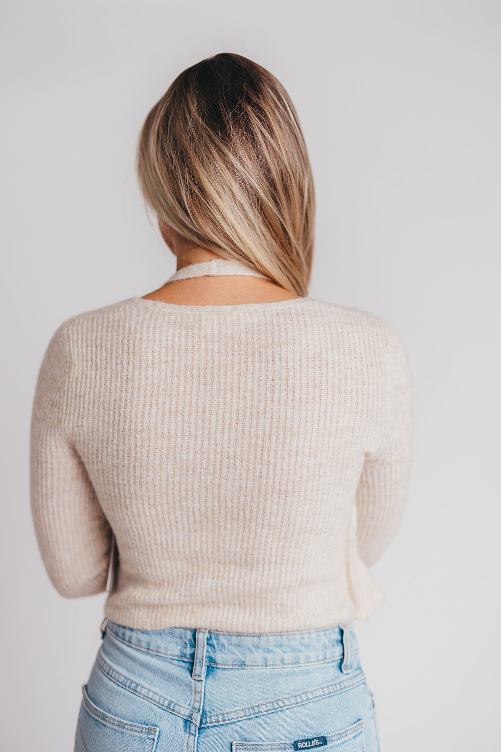Mayte Cropped Sweater & Tank in Cream