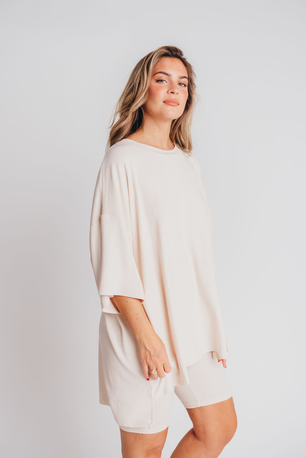 All Weekend Long Set - Short Sleeves - in Oatmeal