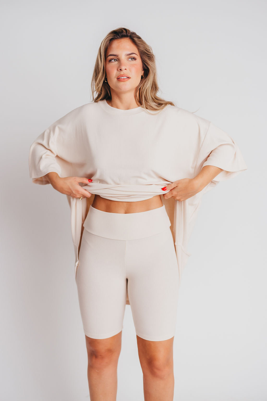 All Weekend Long Set - Short Sleeves - in Oatmeal