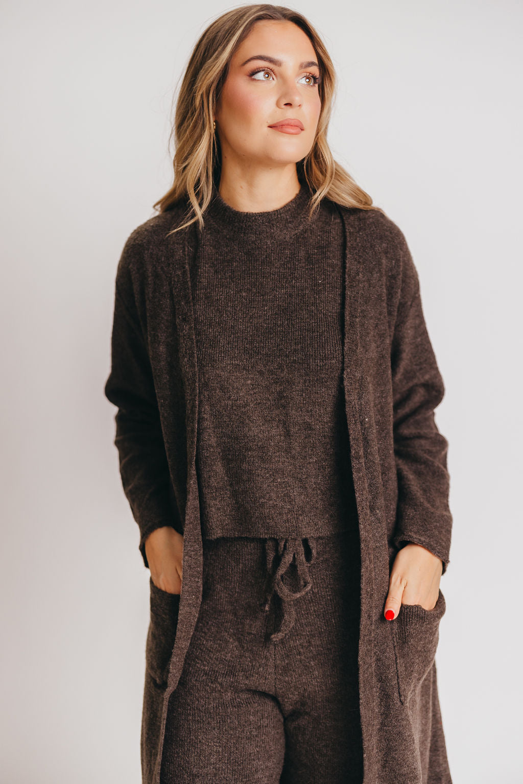 Asher Duster Sweater Cardigan in Cacao