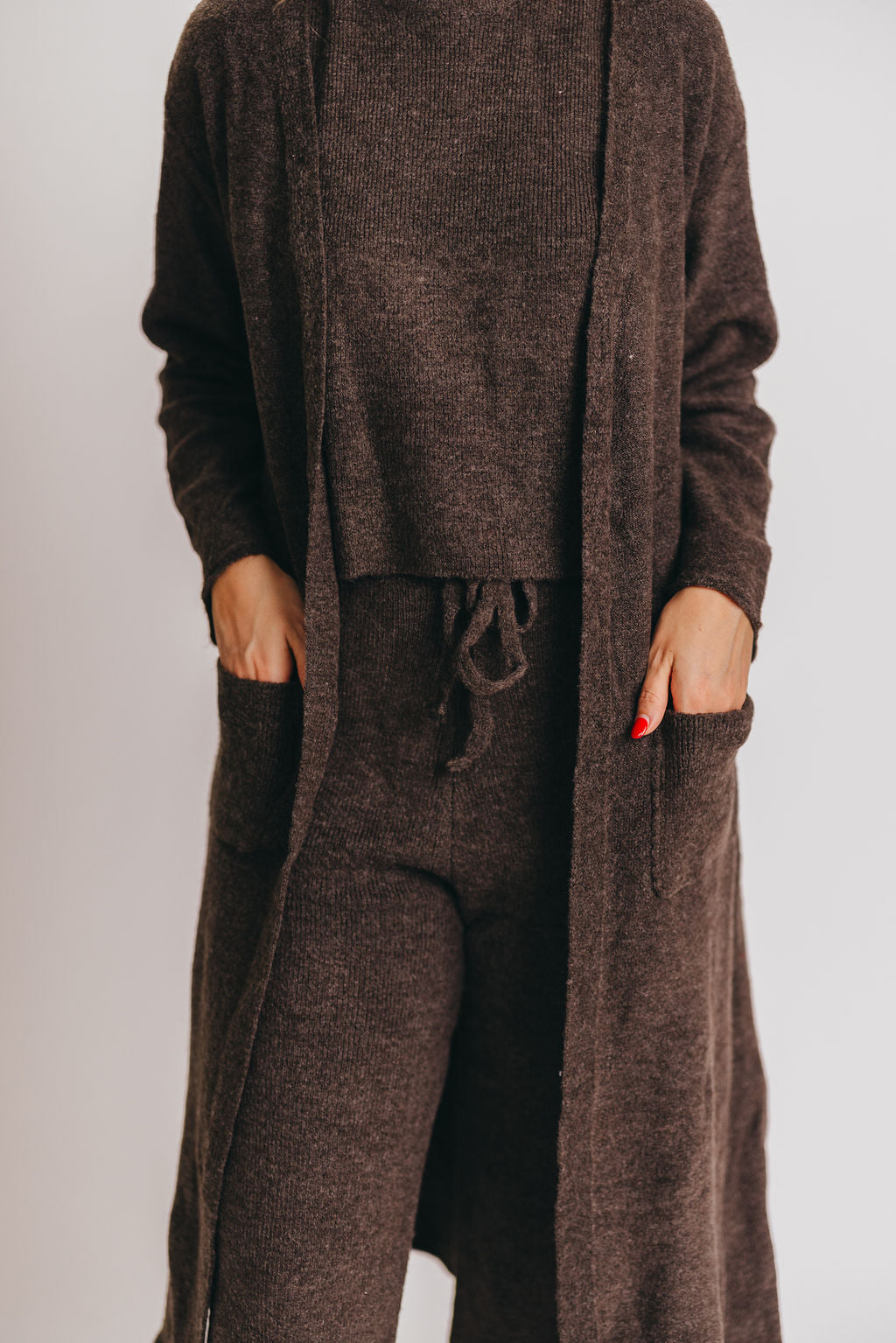 Asher Duster Sweater Cardigan in Cacao