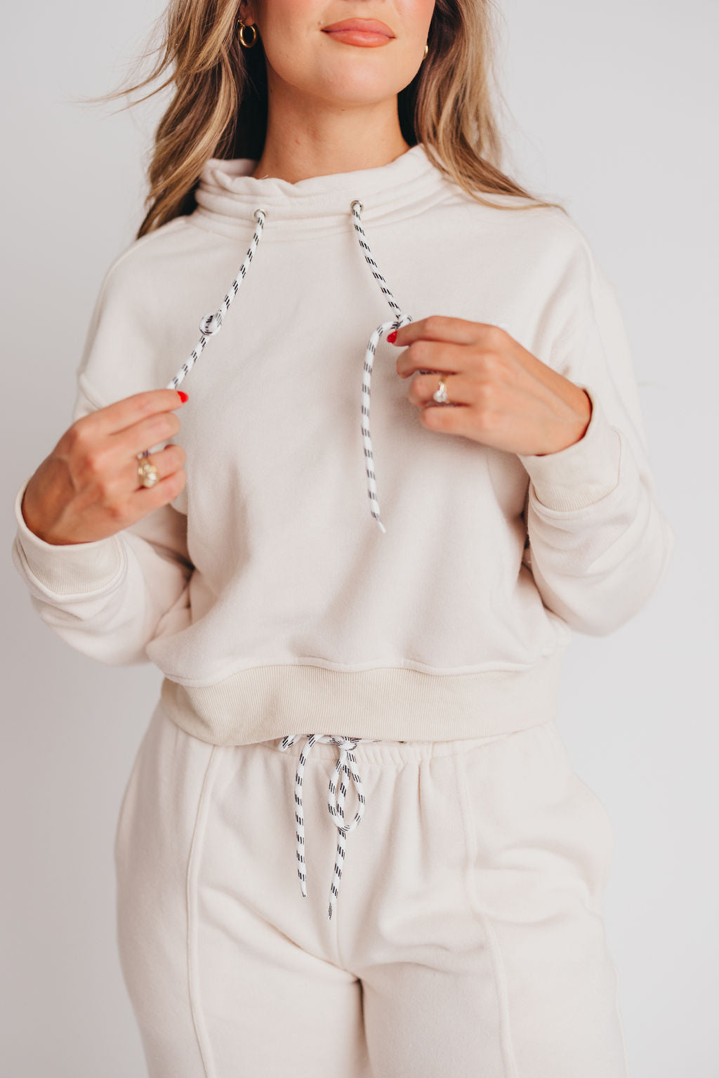Paris Club Sweat Set in Cream