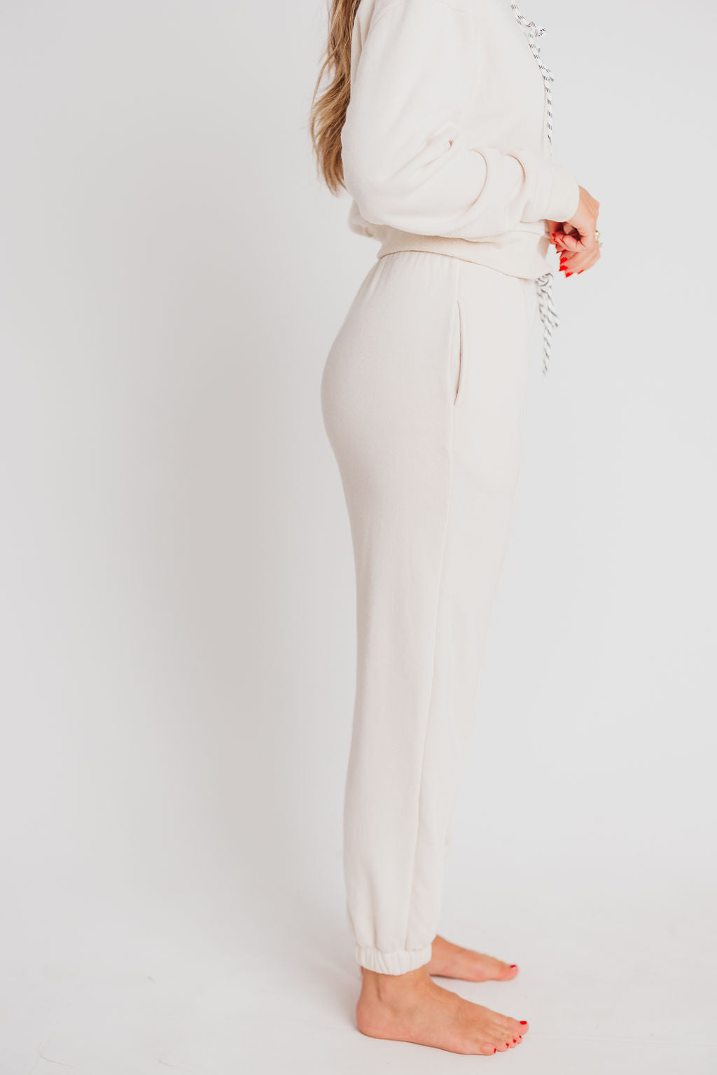 Paris Club Sweat Set in Cream