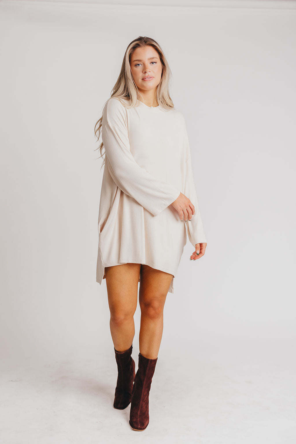 Out of Pocket Dress in Oatmeal