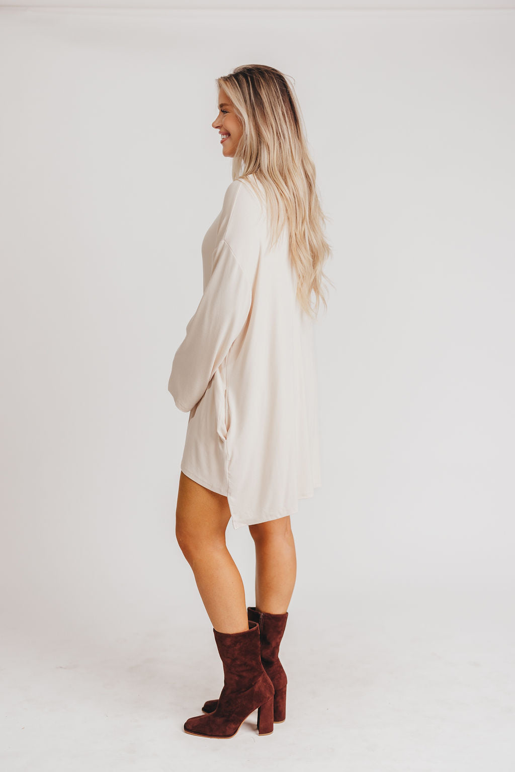 Out of Pocket Dress in Oatmeal
