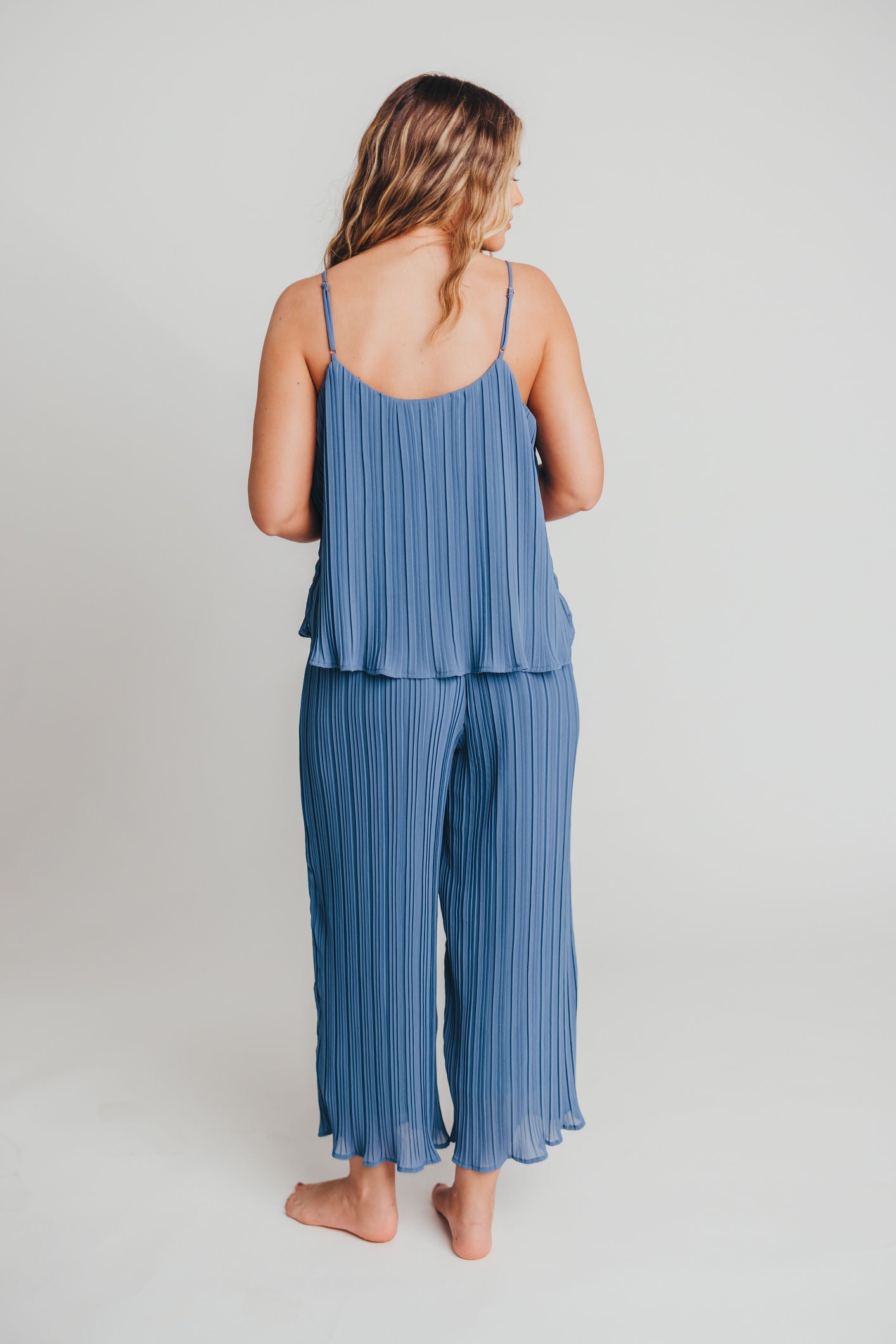 Pleated Cami Top in Cobalt (S-3X)
