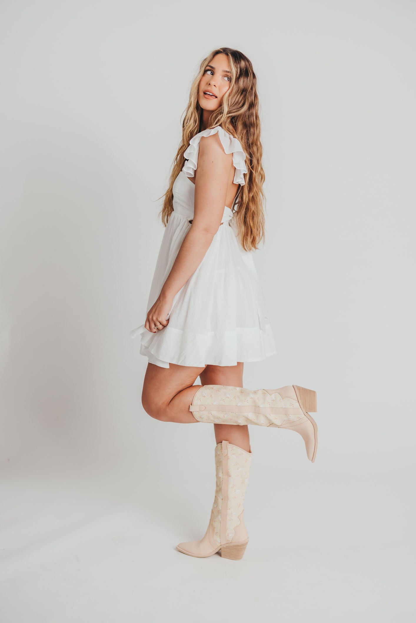 Navene Boots in Rose Multi Nubuck