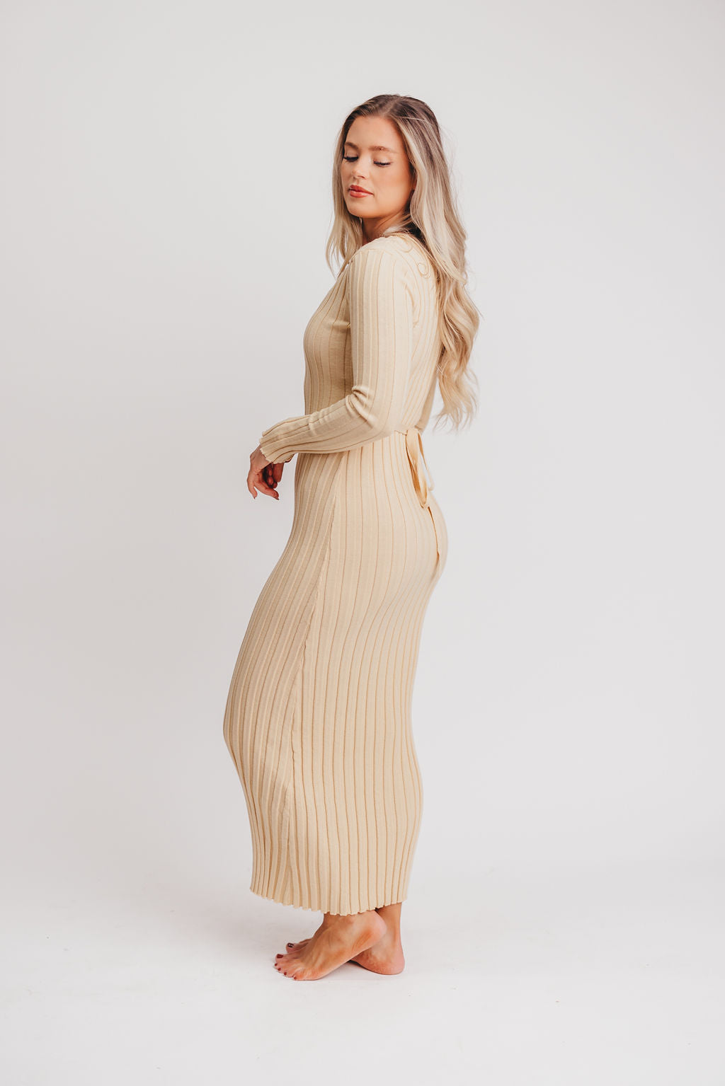 Olivia Ribbed Knit Maxi in Neutral (S-XL) - Bump Friendly - Worth Collective EXCLUSIVE!