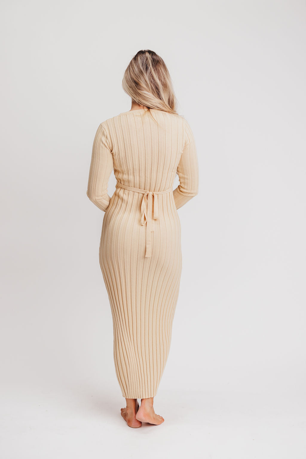 Olivia Ribbed Knit Maxi in Neutral (S-XL) - Bump Friendly - Worth Collective EXCLUSIVE!