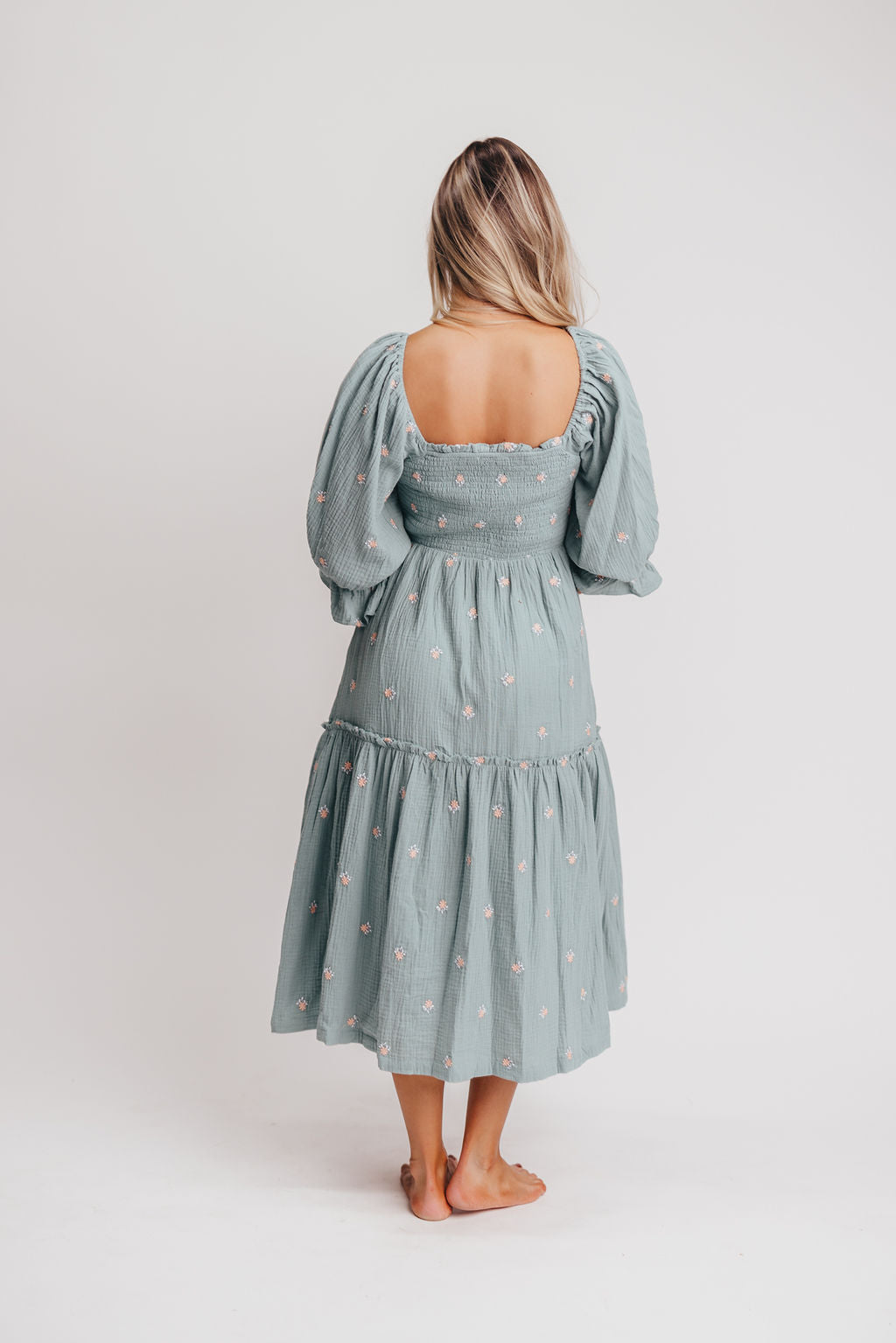 Evie Floral Maxi in Sage - Bump Friendly