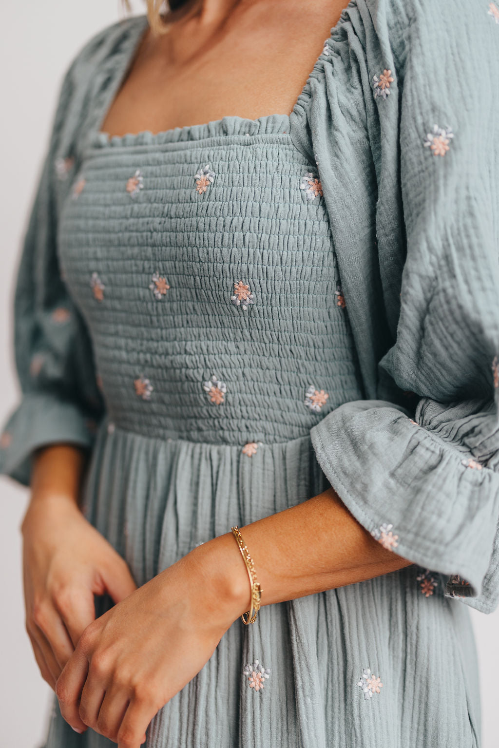 Evie Floral Maxi in Sage - Bump Friendly