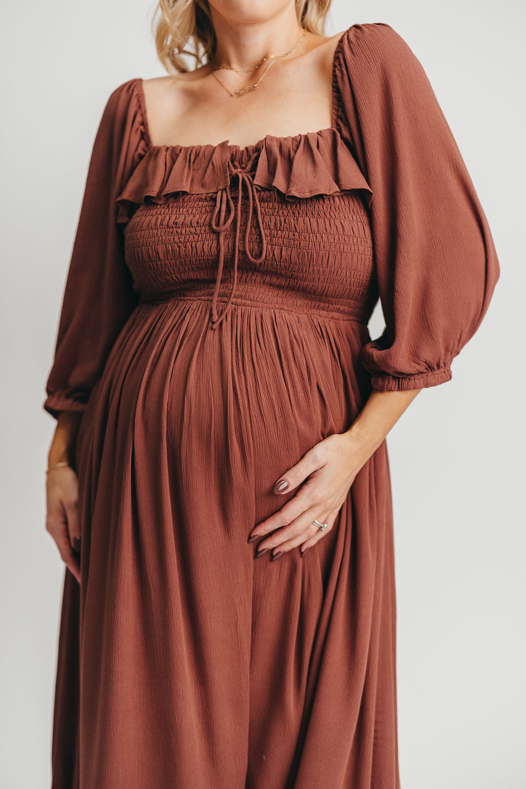 Geri Maxi Dress in Chocolate