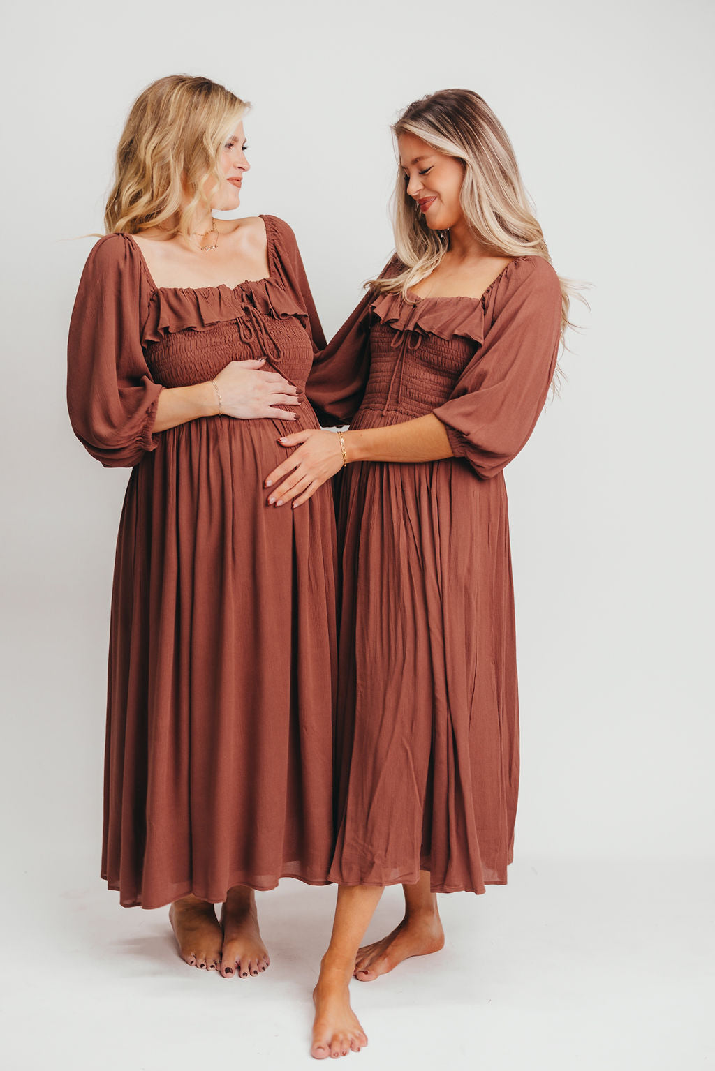 Geri Maxi Dress in Chocolate
