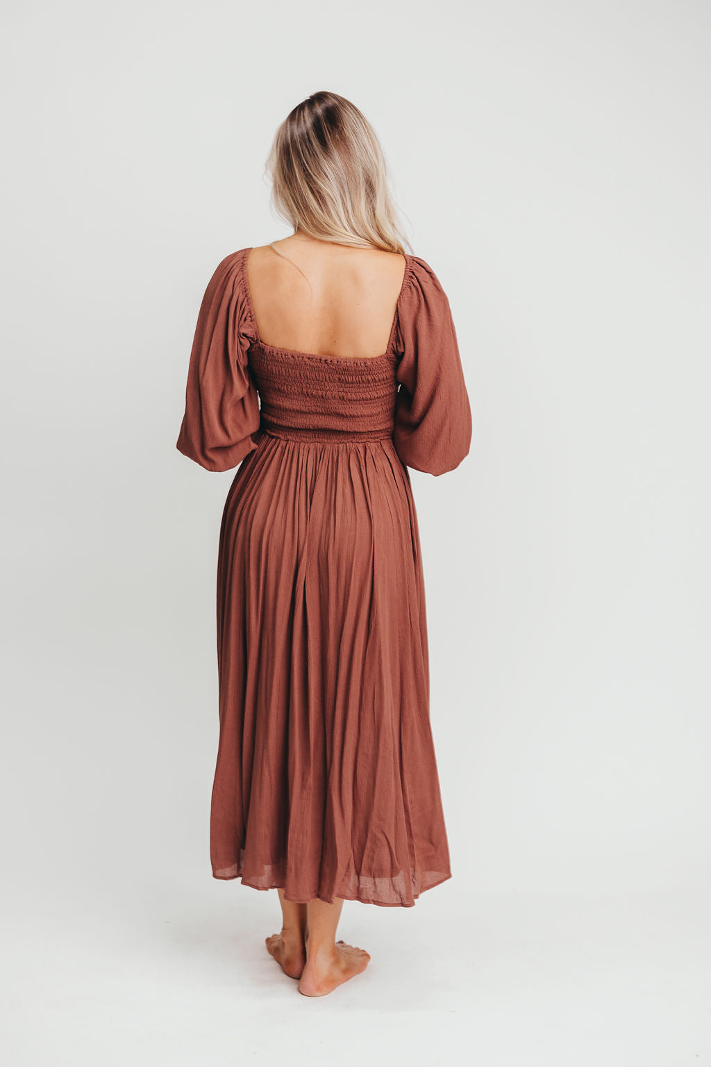 Geri Maxi Dress in Chocolate