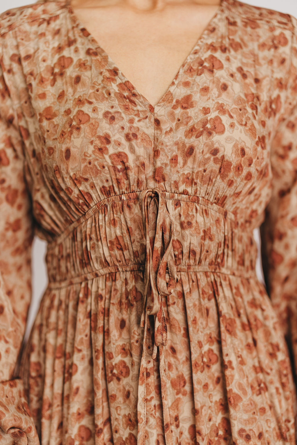 Taylor Tiered Maxi Dress in Sepia Floral - Bump Friendly