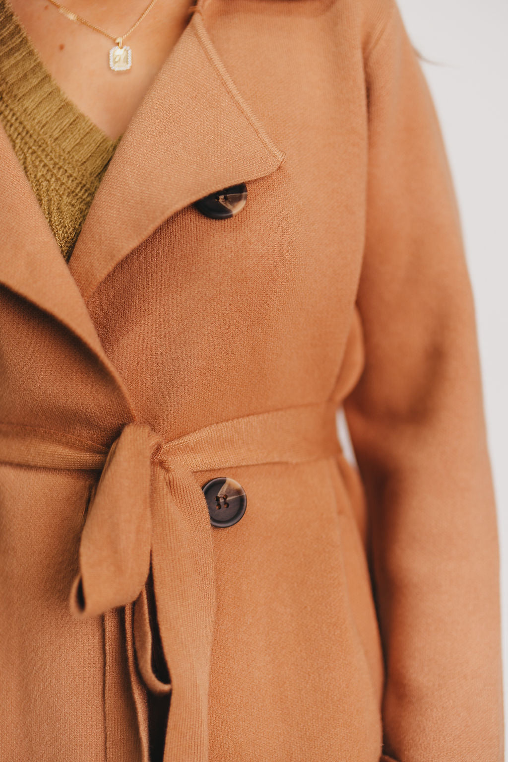 Cadenza Cashmere-Blend Peacoat in Camel *LUXURY ITEM*