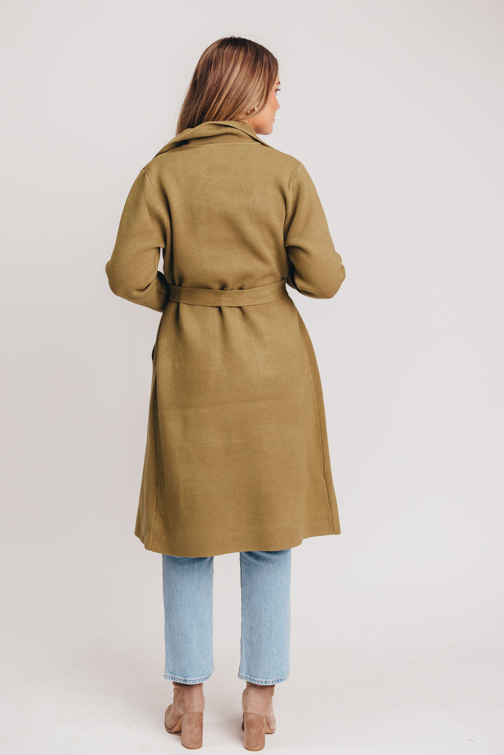 Cadenza Cashmere-Blend Peacoat in Martini Olive *LUXURY ITEM*