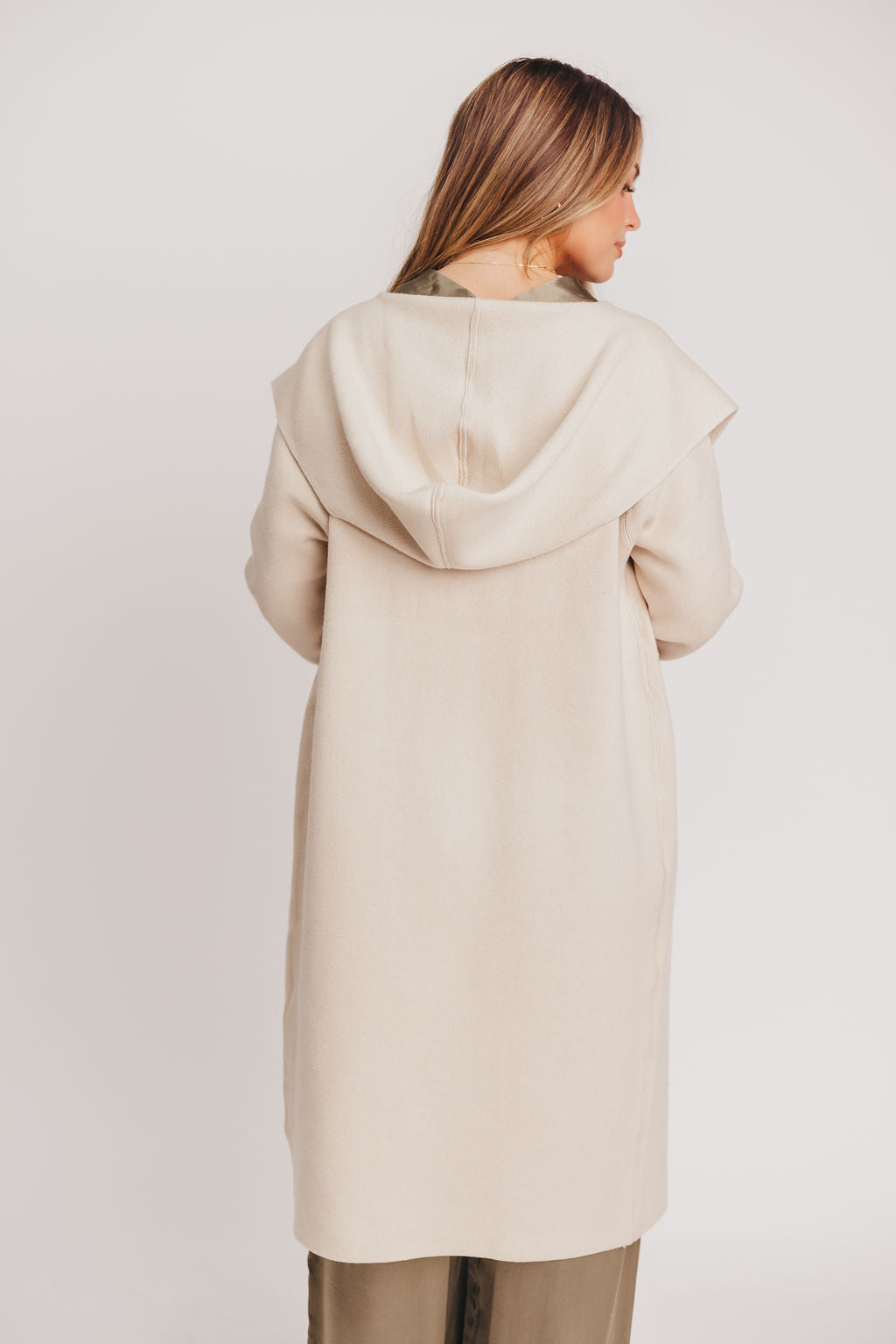 Hayes Hooded Coatigan in Oatmeal