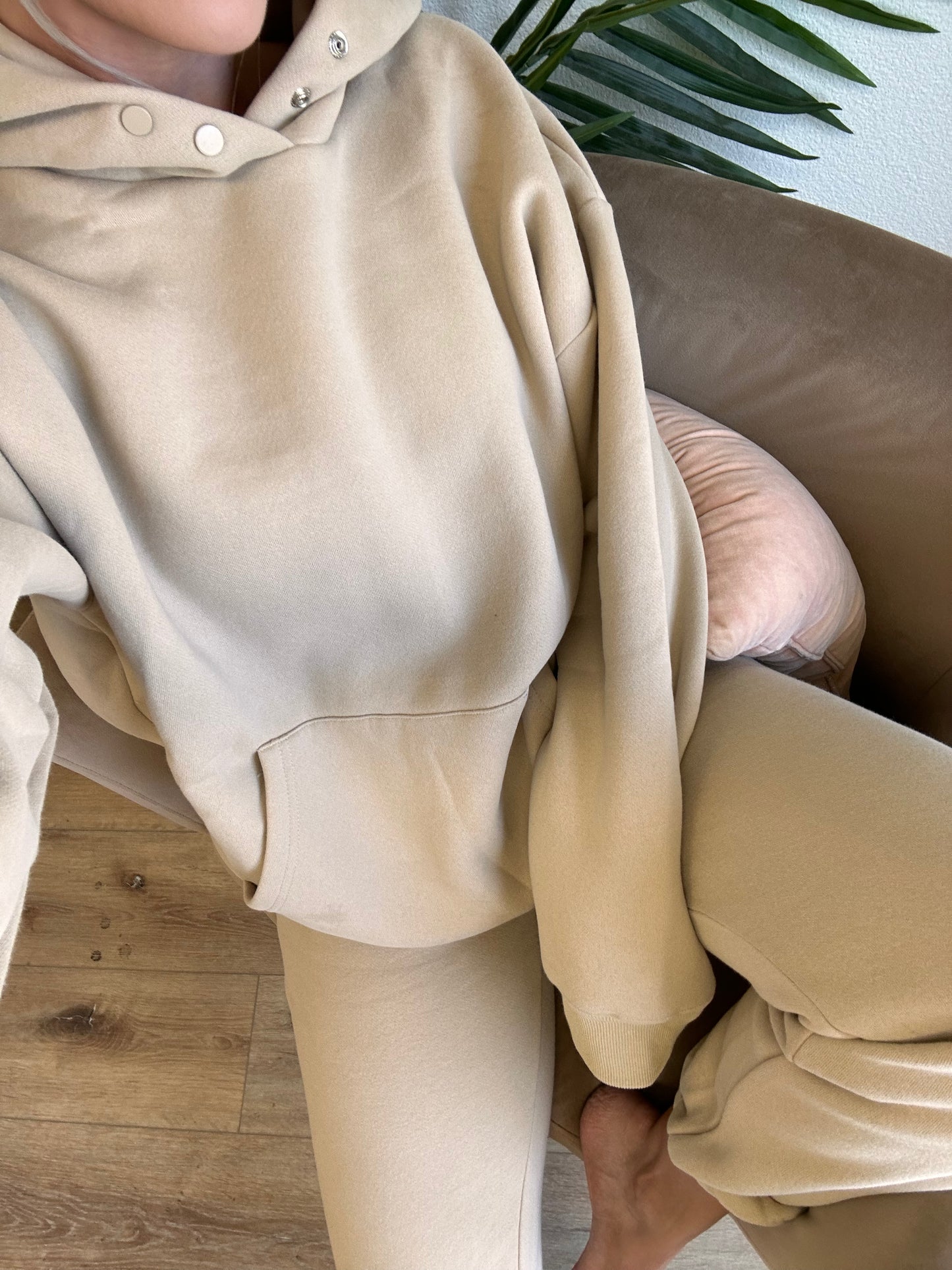 Soft and Cozy Oversized Hoodie in Taupe