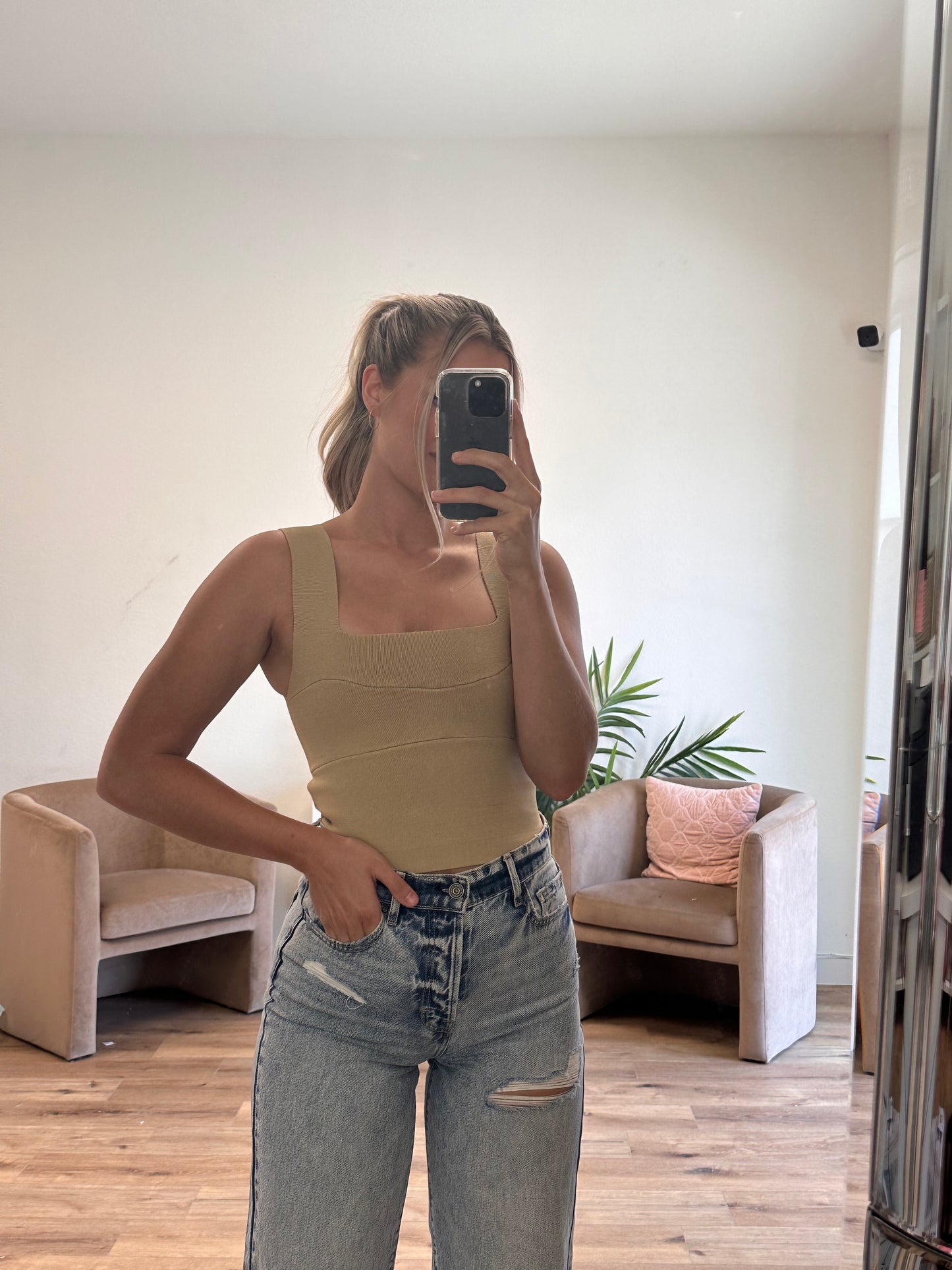 Audri Brami Top in Taupe