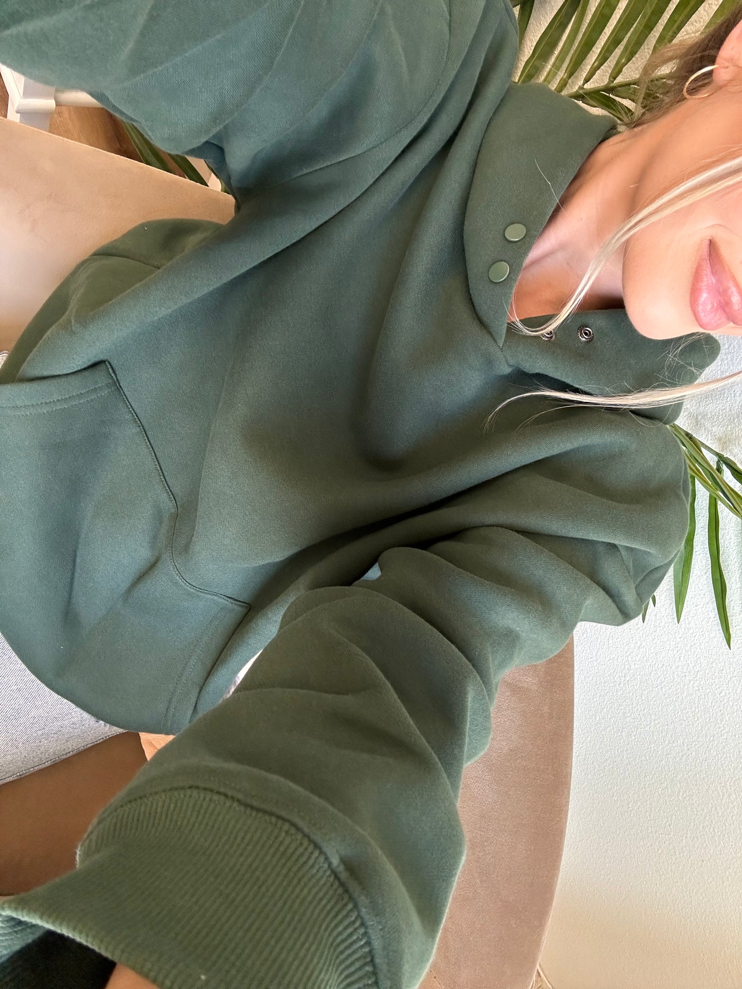 Soft and Cozy Oversized Hoodie in Hunter Green