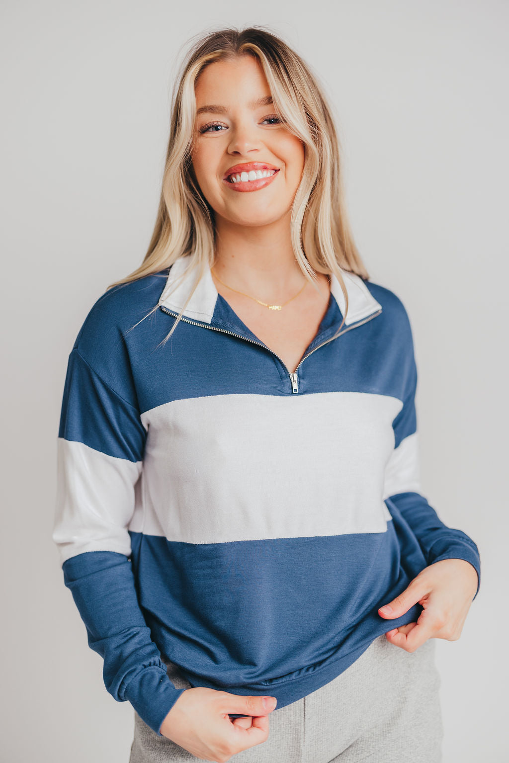 Bexley Stripe Top in Ocean