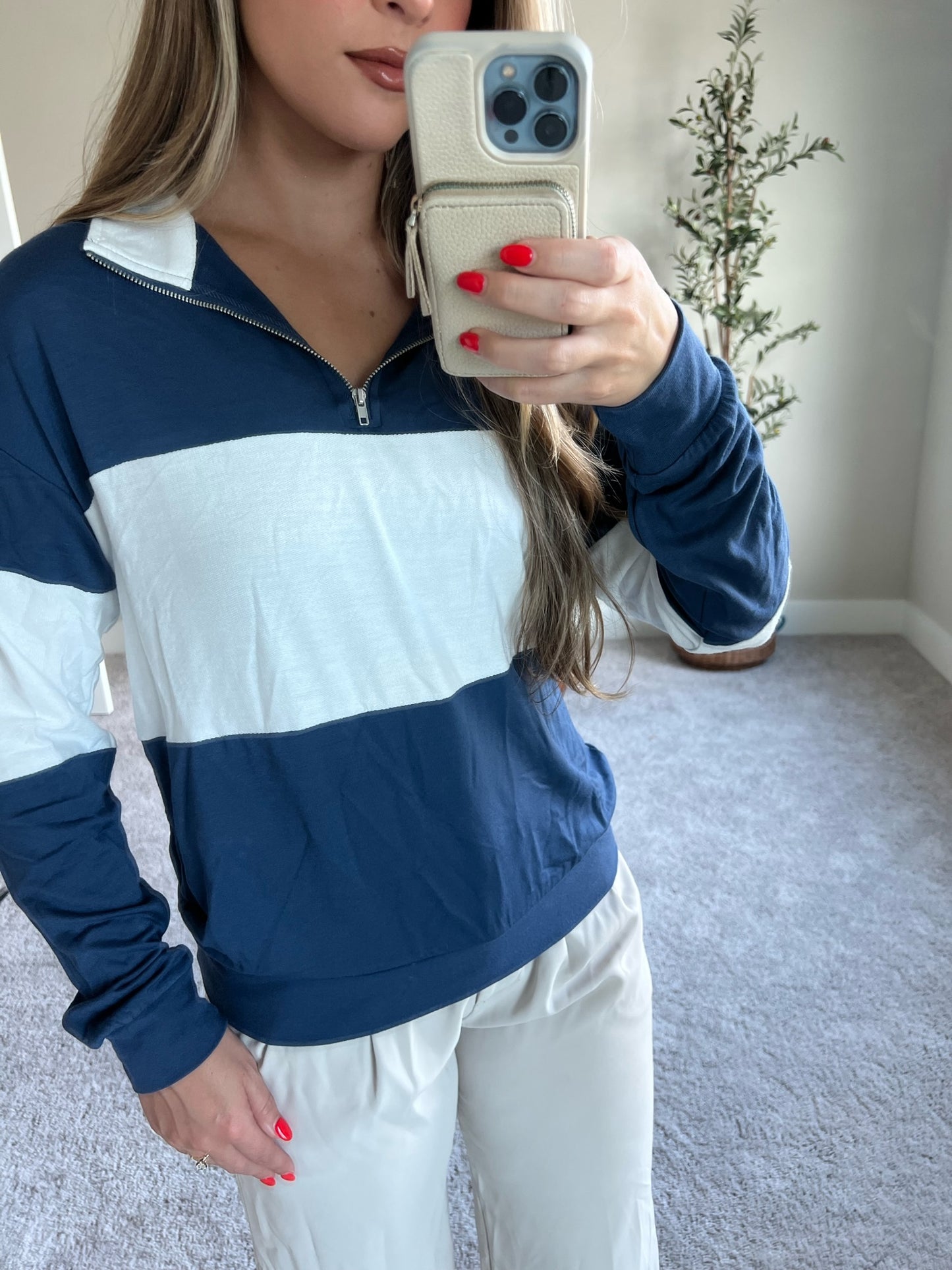 Bexley Stripe Top in Ocean