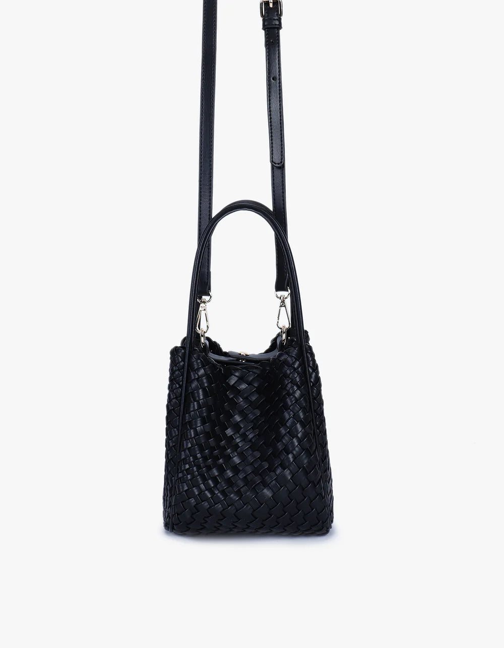 Hollace Mini Tote Toy in Woven Black