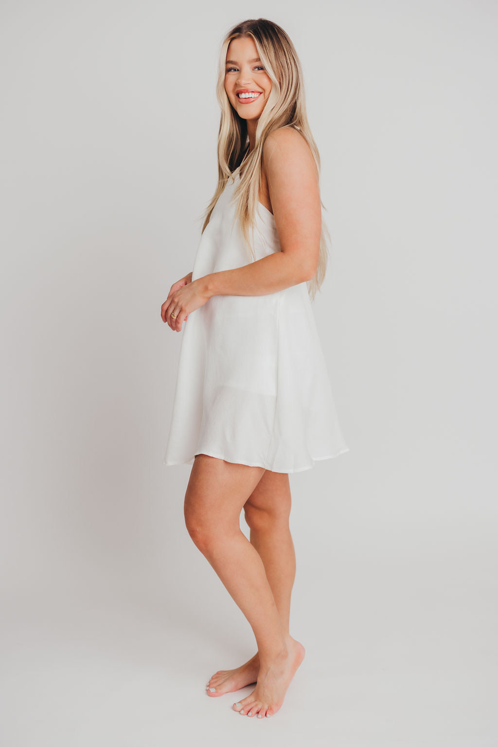 Layne Mini Dress/Romper in White