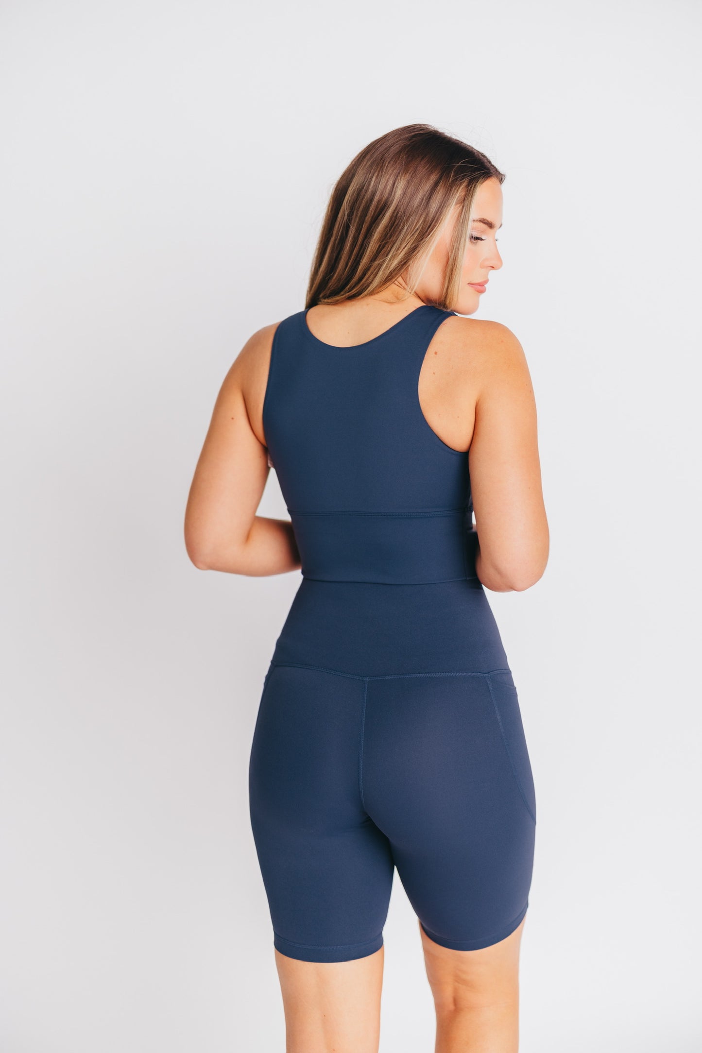 Worth The Label Biker Shorts in Navy Blue