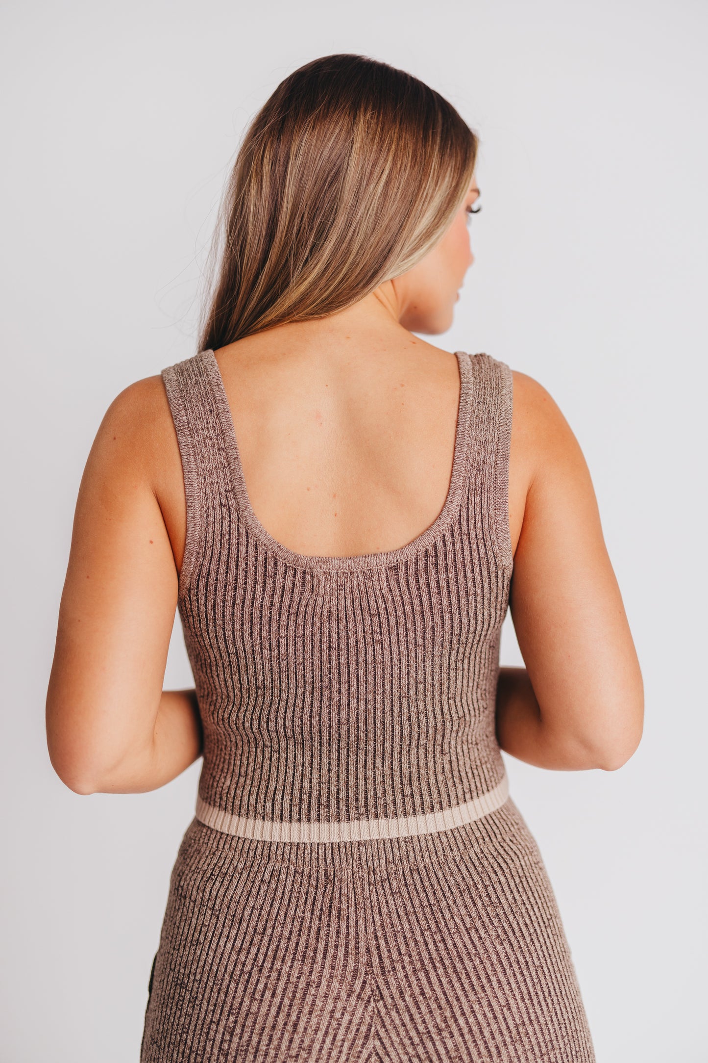 Atlas Sweater Tank in Brown Taupe