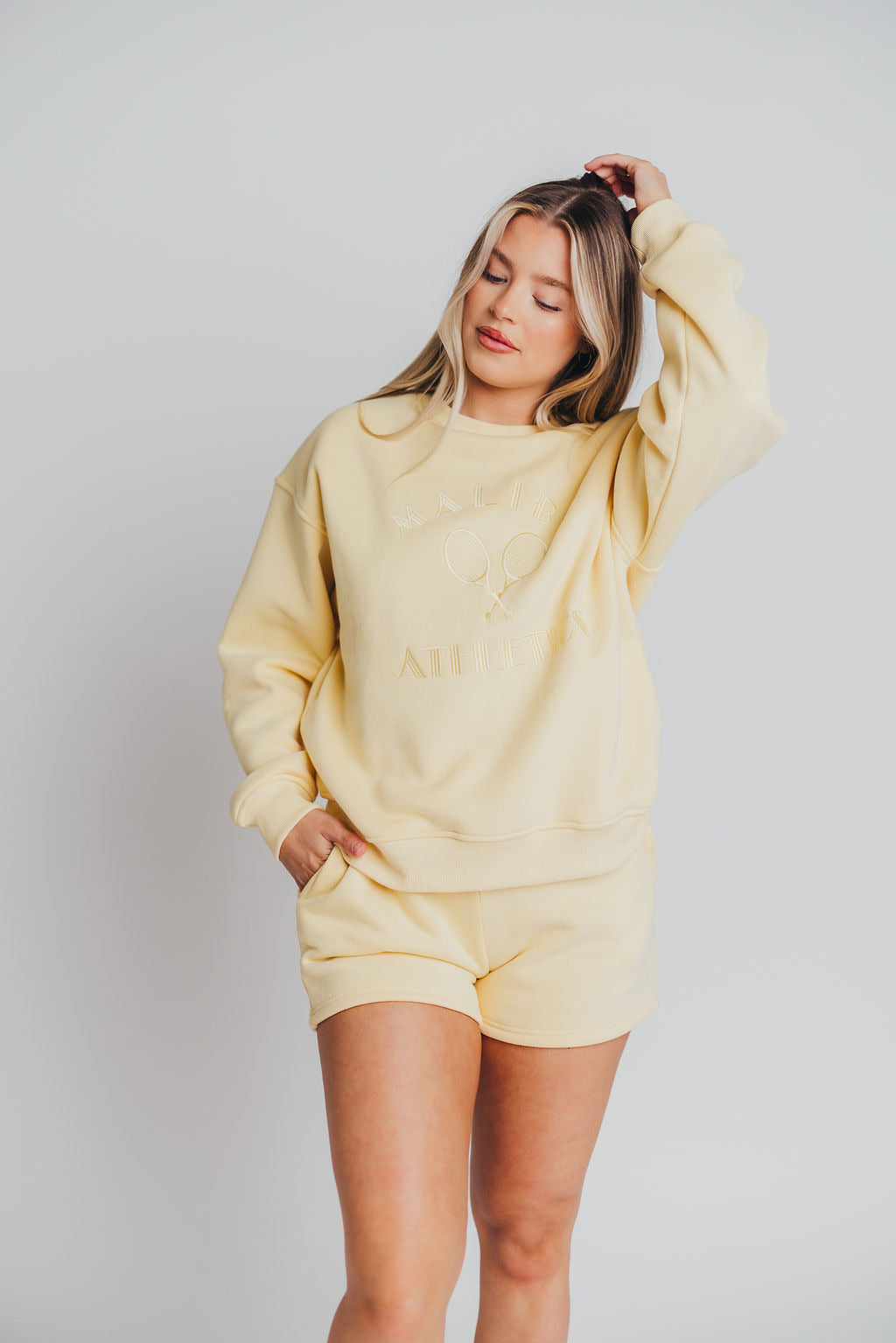 Blythe Sweat Shorts in Lemon