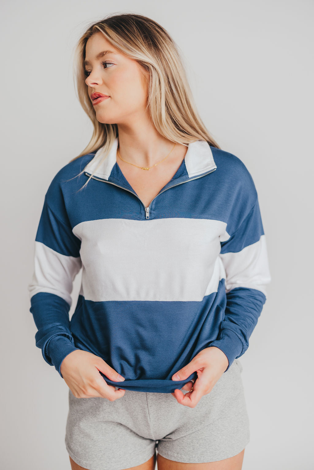 Bexley Stripe Top in Ocean