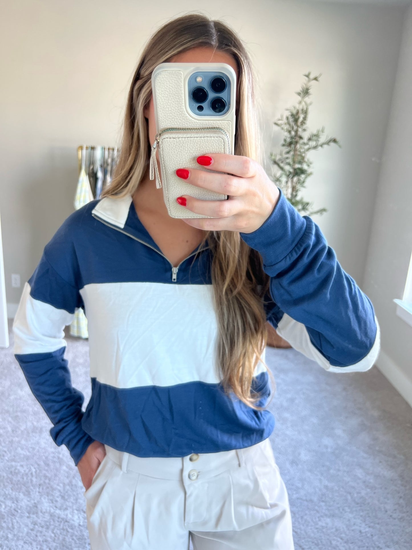 Bexley Stripe Top in Ocean