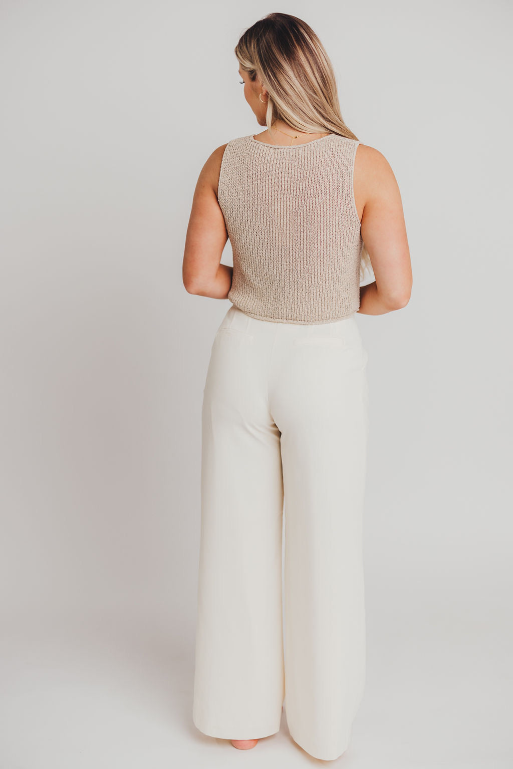 Amani Pintuck Trouser in Off-White