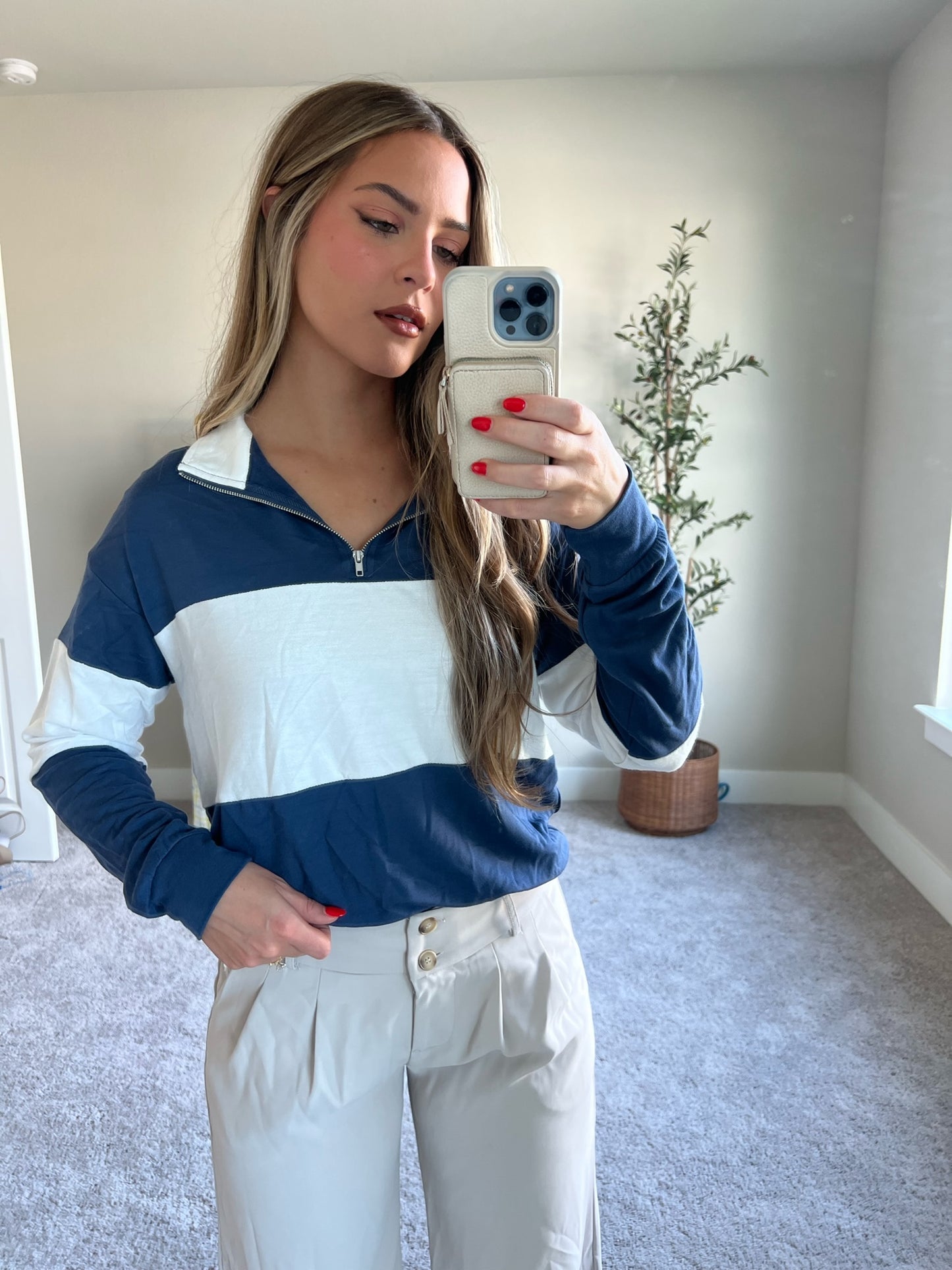 Bexley Stripe Top in Ocean