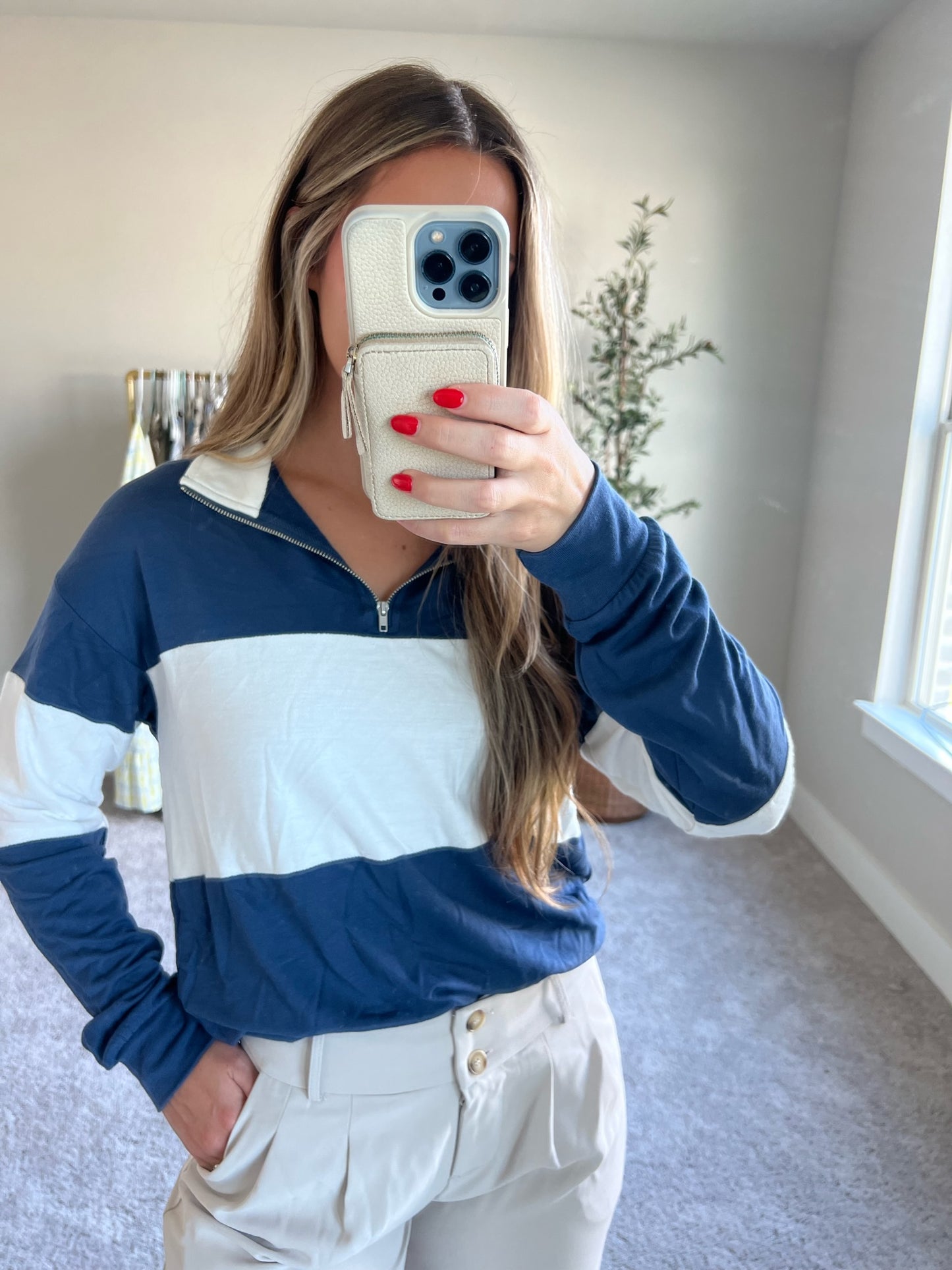 Bexley Stripe Top in Ocean