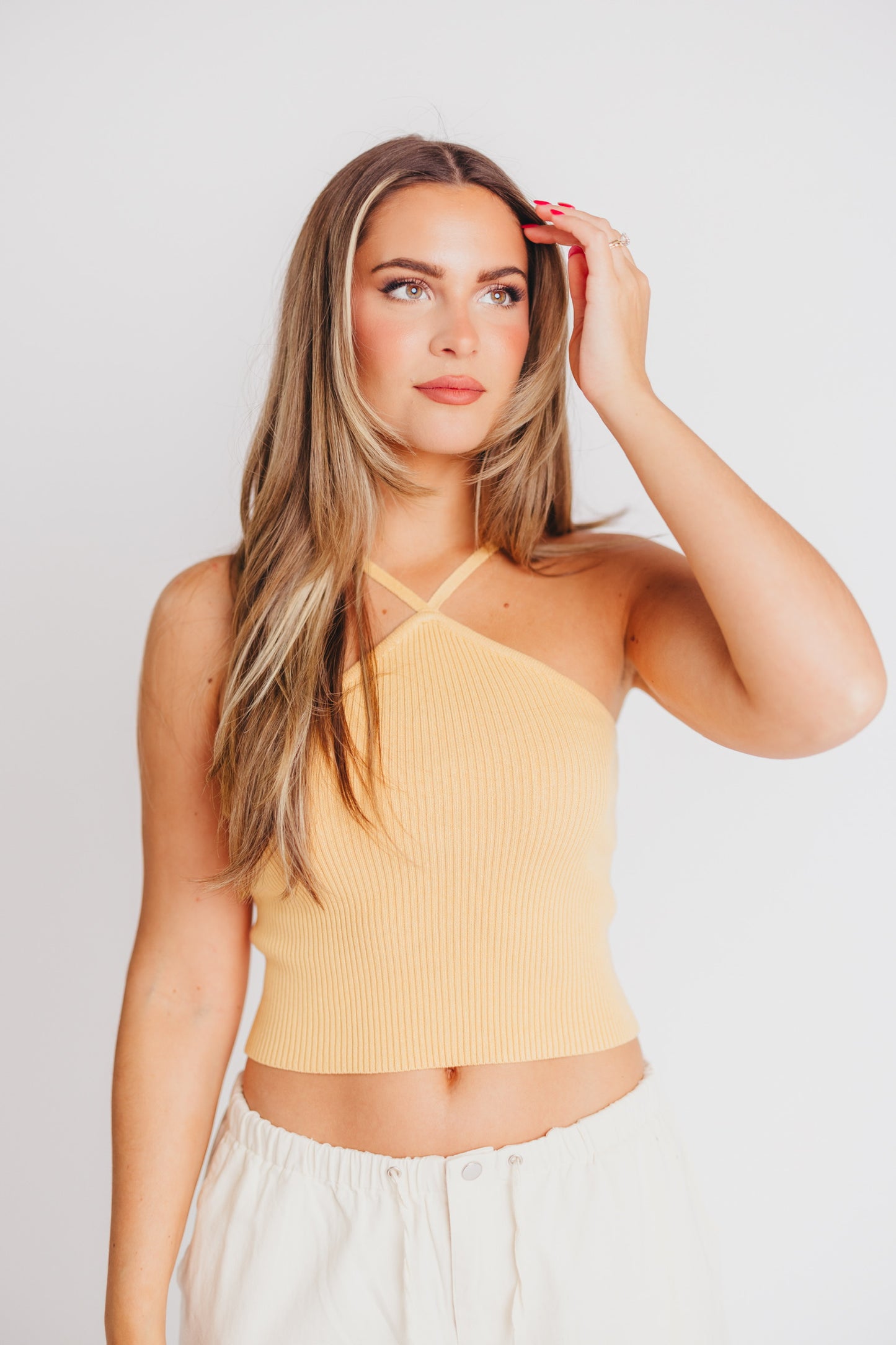 Briar Ribbed Tank in Yellow
