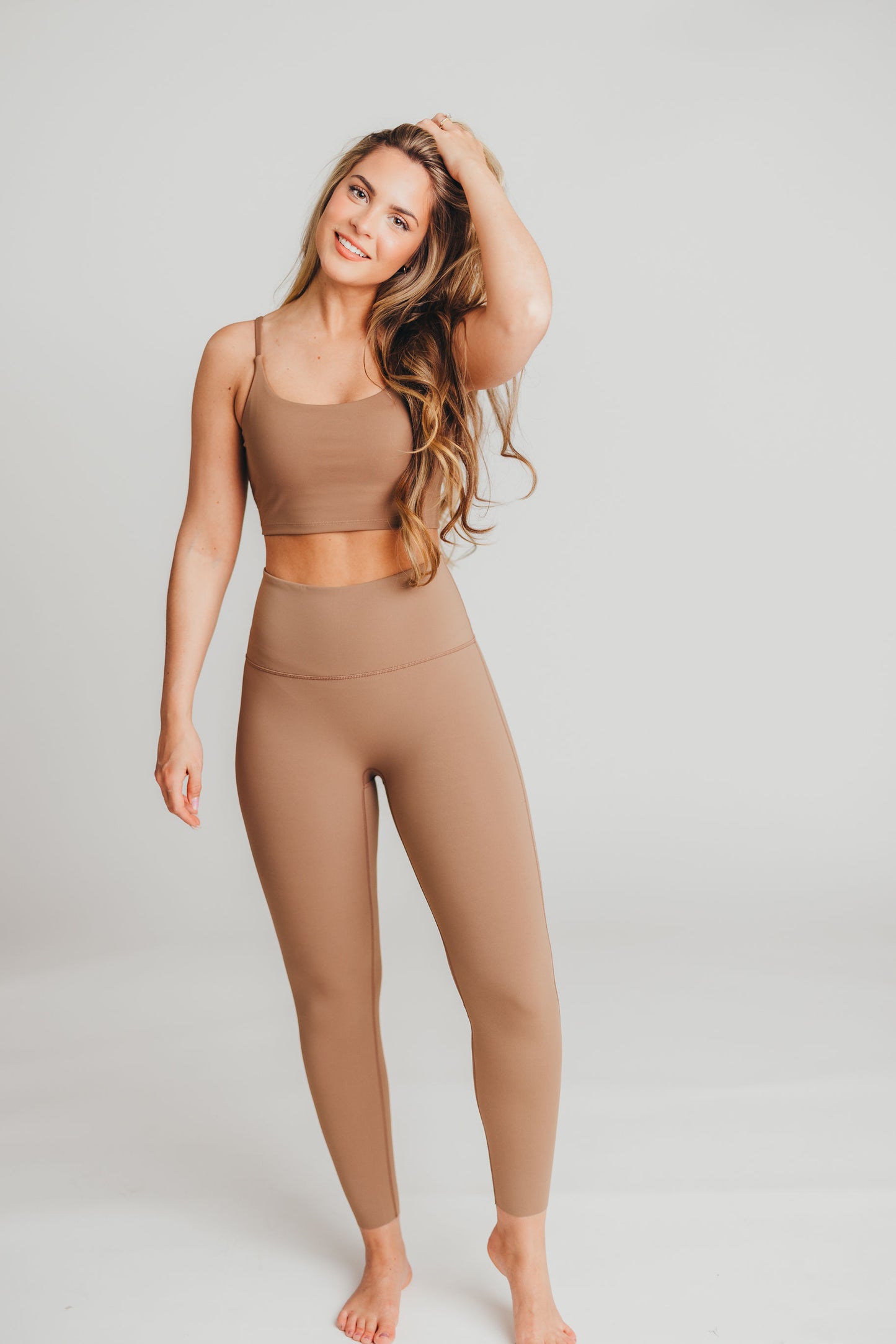 Worth The Label Active Sports Bra in Mocha