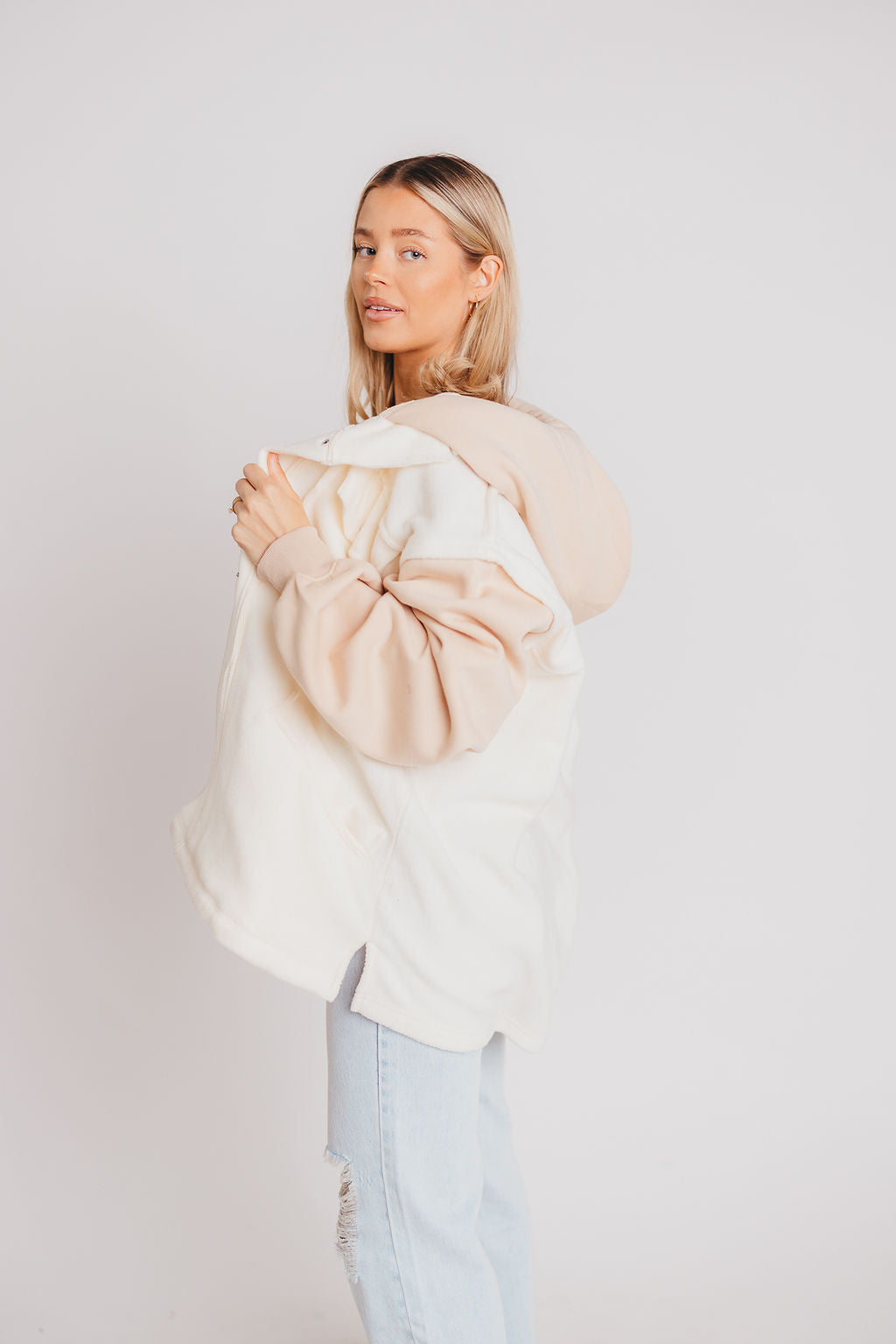 Irene Jacket in White & Natural