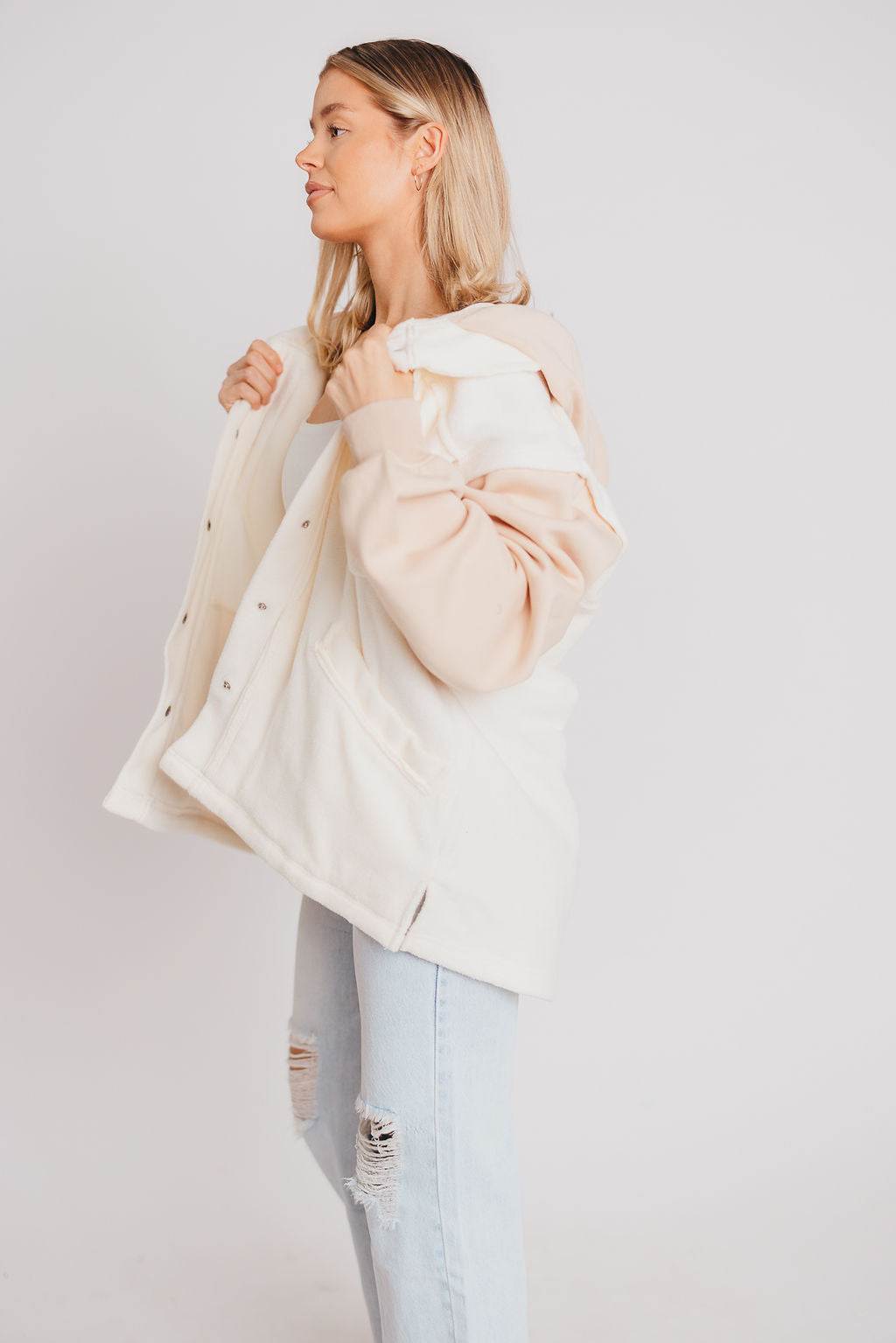 Irene Jacket in White & Natural