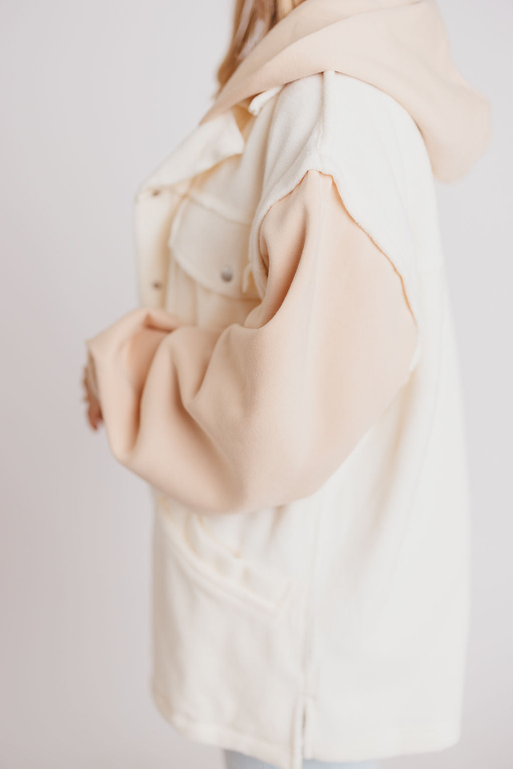 Irene Jacket in White & Natural