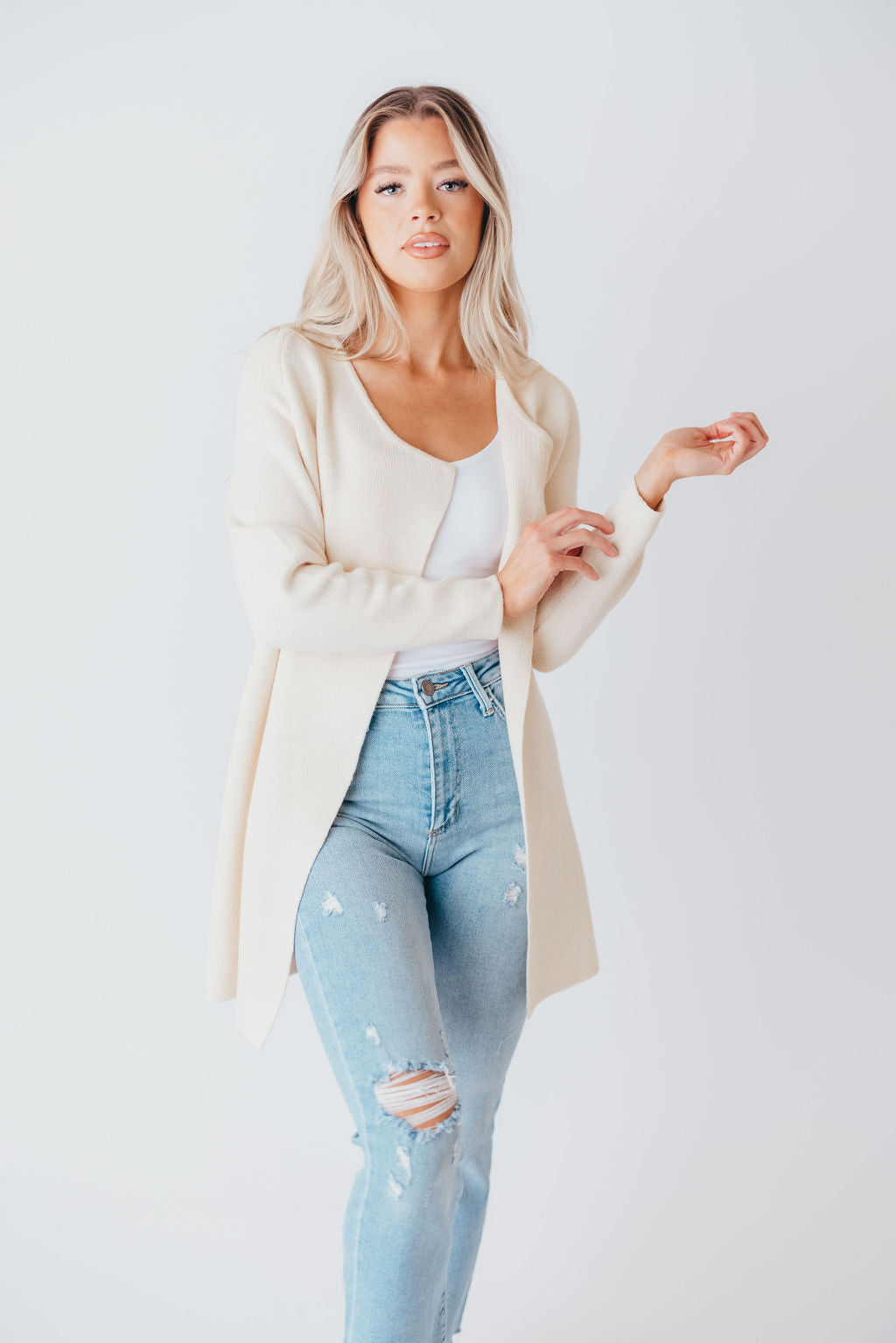 Like No Other Coatigan in Cream (M-3XL)