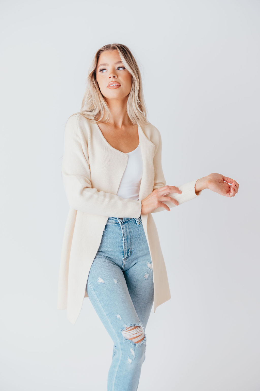 Like No Other Coatigan in Cream (M-3XL)