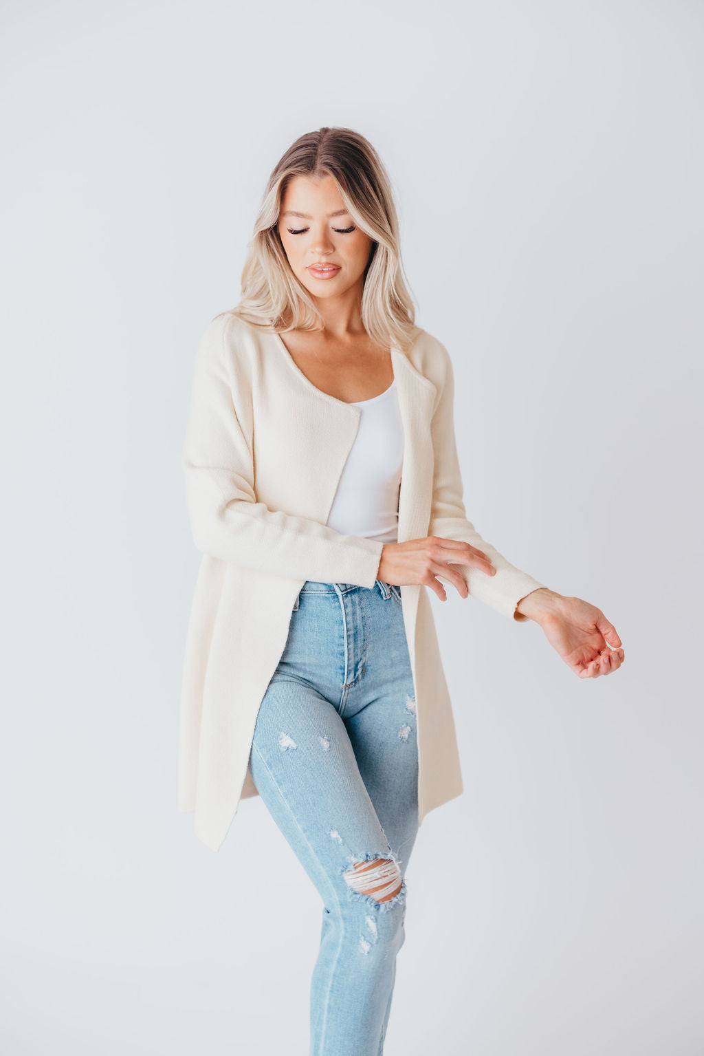 Like No Other Coatigan in Cream (M-3XL)