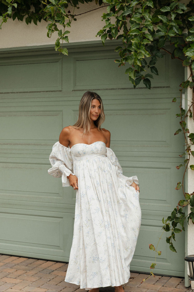 Dear Skye Floral Dress in Blue