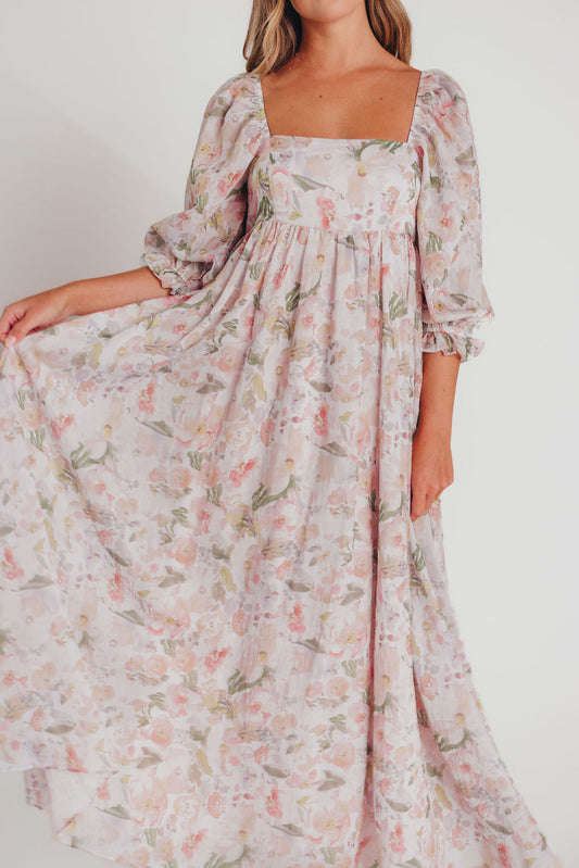 Mona Maxi Dress in Fall Floral - Bump Friendly (Sign up for Restocks M-3XL)