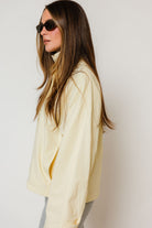 Drew Utility Windbreaker Jacket in Buttercream, side view