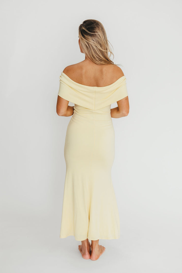 Monroe Maxi Dress in Butter Yellow - Bump Friendly