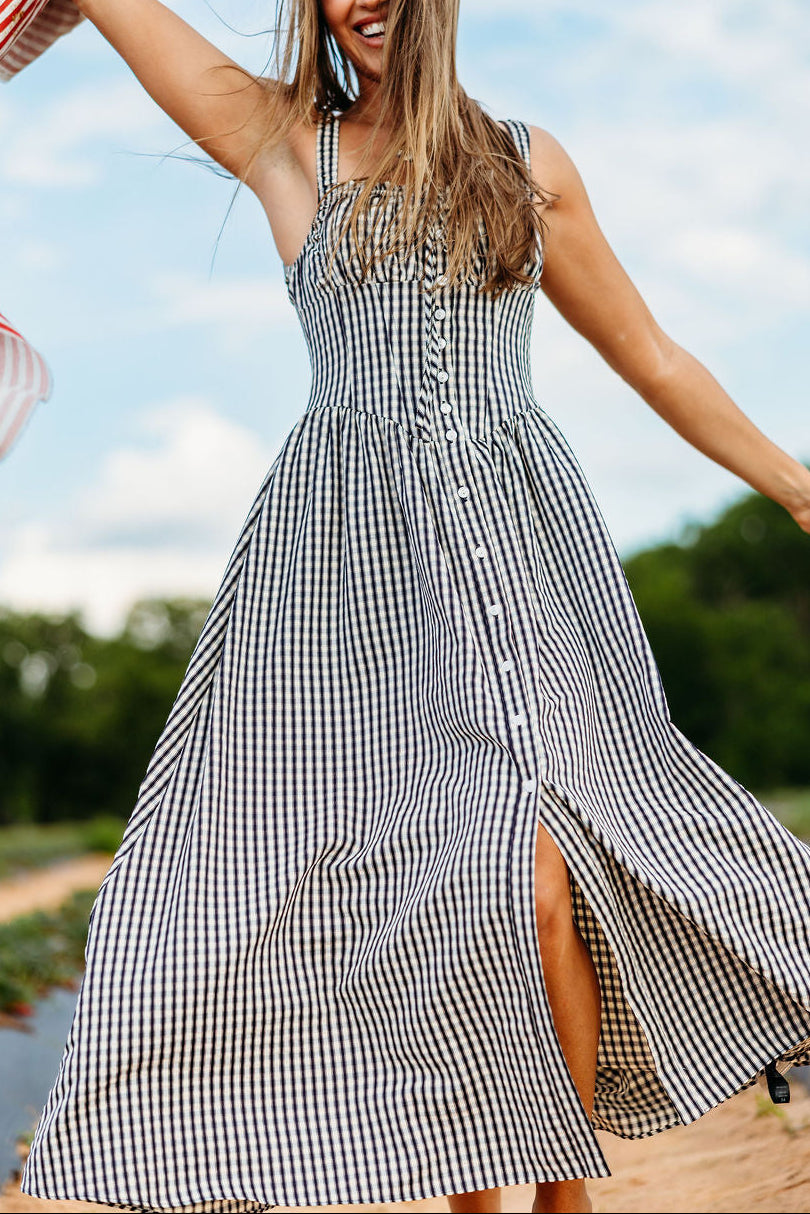 ASTR Temperance Maxi Dress in Black Gingham – Worth Collective